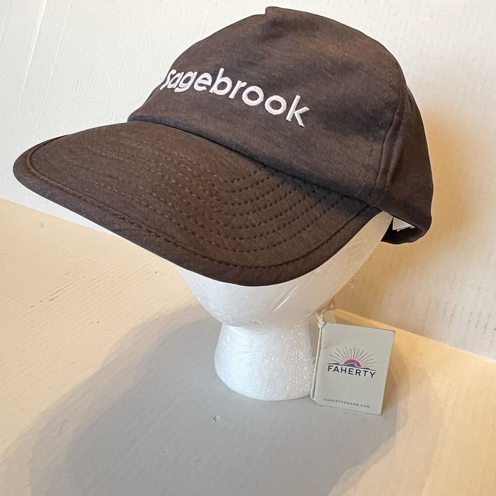 Faherty Sagebrook  Gray Charcoal Adjustable Hat Cap NWT
